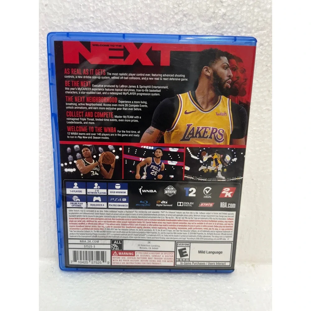 NBA 2K20 Sony PlayStation 4 PS4 Standard Edition Anthony Davis 2K Sports 2019